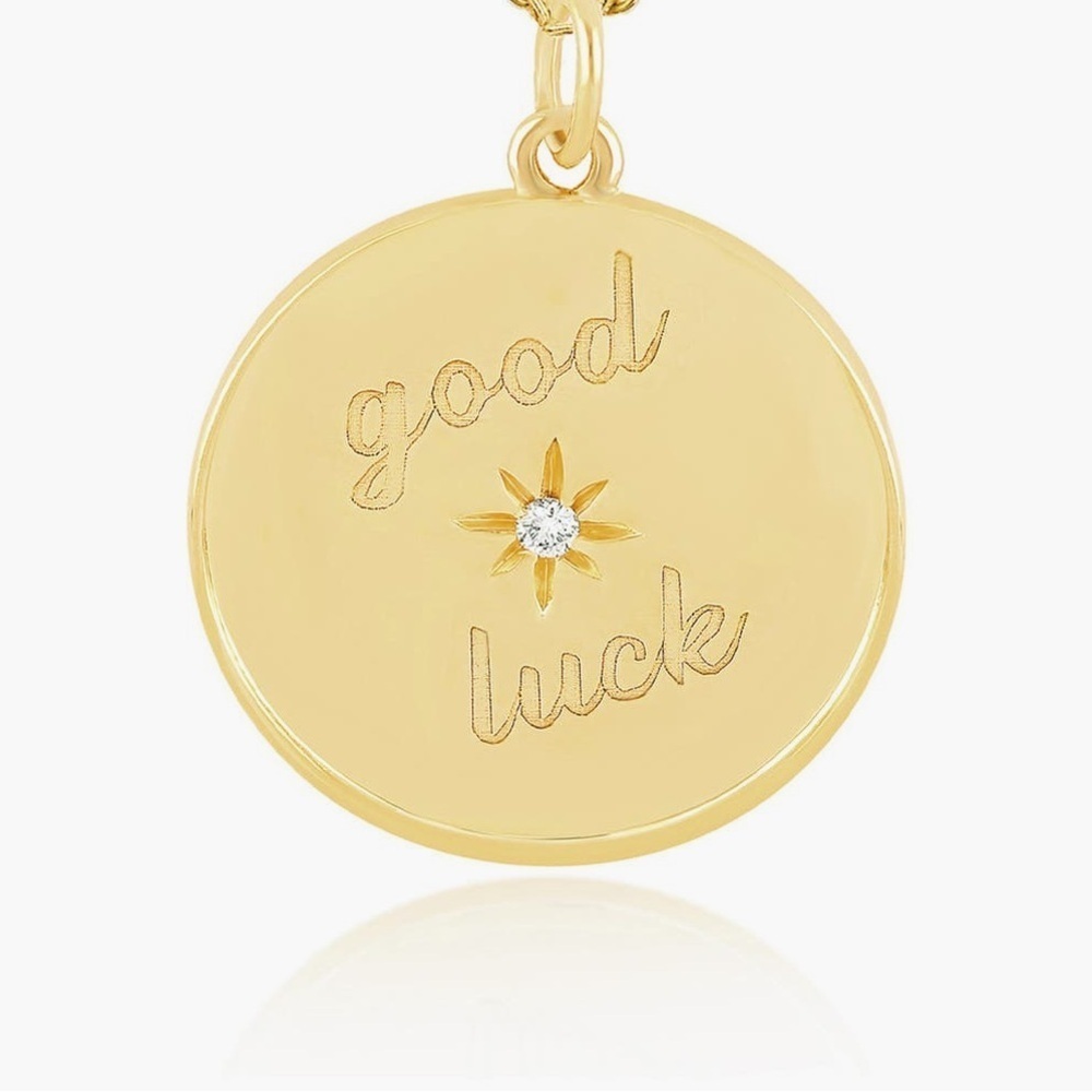 EF COLLECTION Jumbo Diamond Good Luck Necklace